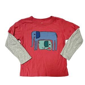 Tea Collection Layered Elephant Shirt Size 18-24m